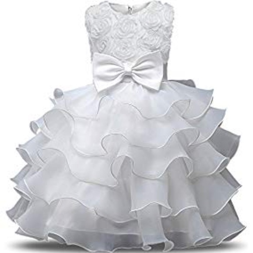 White Flower Girl Dress